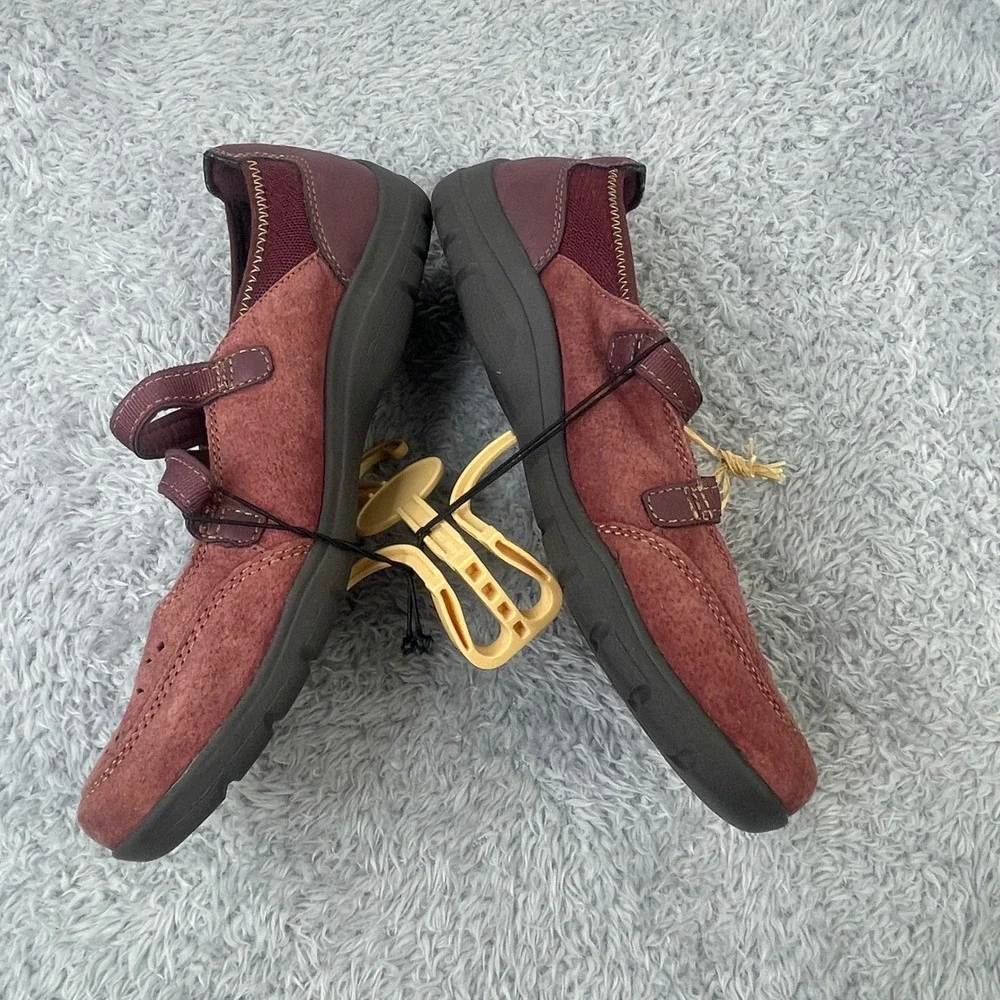 Earth Spirit Mary Jane Flats Womens‎ Size 8 Burgundy Leather FishermanComfort